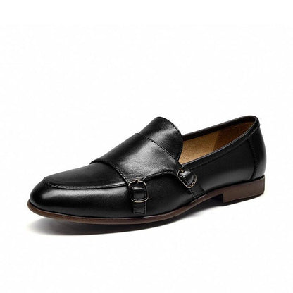 Leather Monk Strap Women Loafers - Women Shoes - Loafer Shoes - Guocali