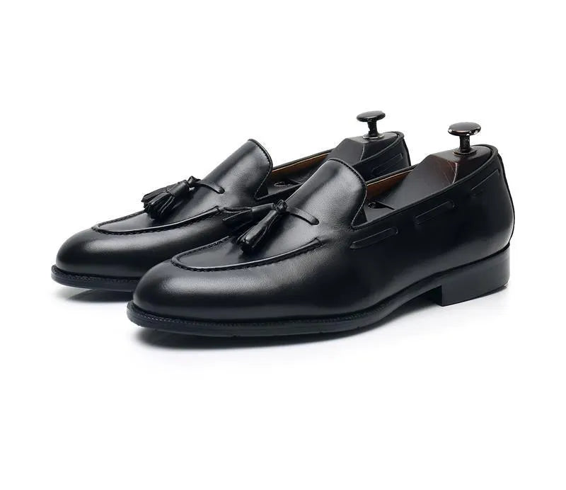 Men Tassel Dress Loafers - Slip-On Formal Dress Shoes