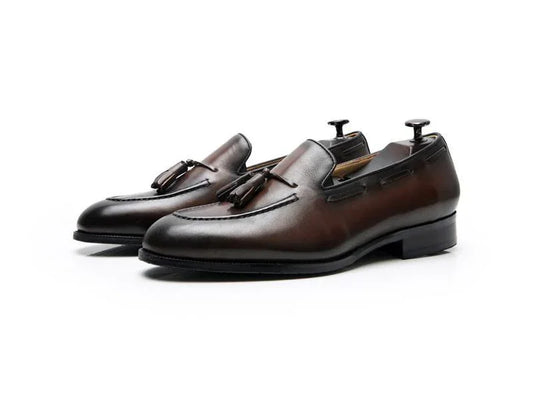Men Tassel Dress Loafers - Slip-On Formal Dress Shoes
