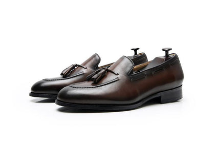 Leather Round Toe Slip-On Business Loafers - Men Shoes - Loafer Shoes - Guocali