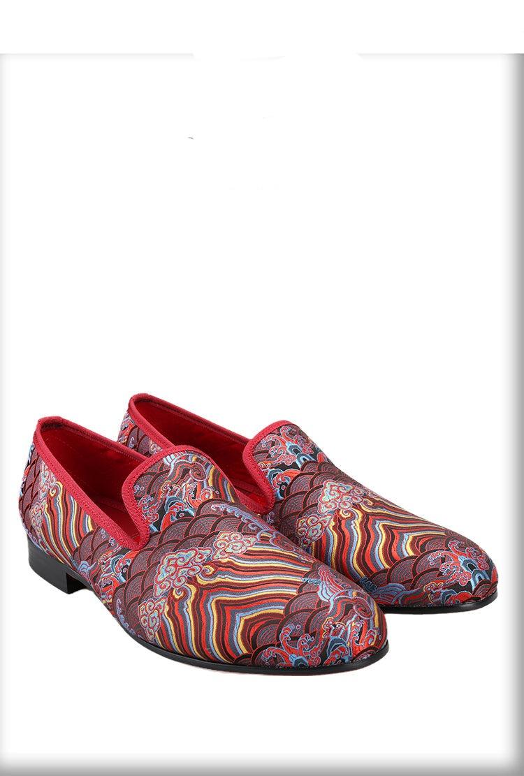 Loafer Shoes Auspicious Cloud Jacquard Men Loafers - Men Shoes - Loafer Shoes - Guocali