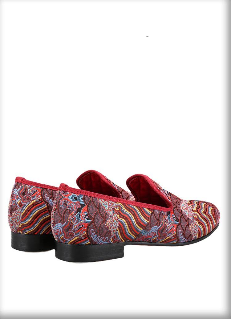 Loafer Shoes Auspicious Cloud Jacquard Men Loafers - Men Shoes - Loafer Shoes - Guocali