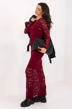 Long Sleeve Lace Maxi Dress Elegant Style-Long Dress-GUOCALI