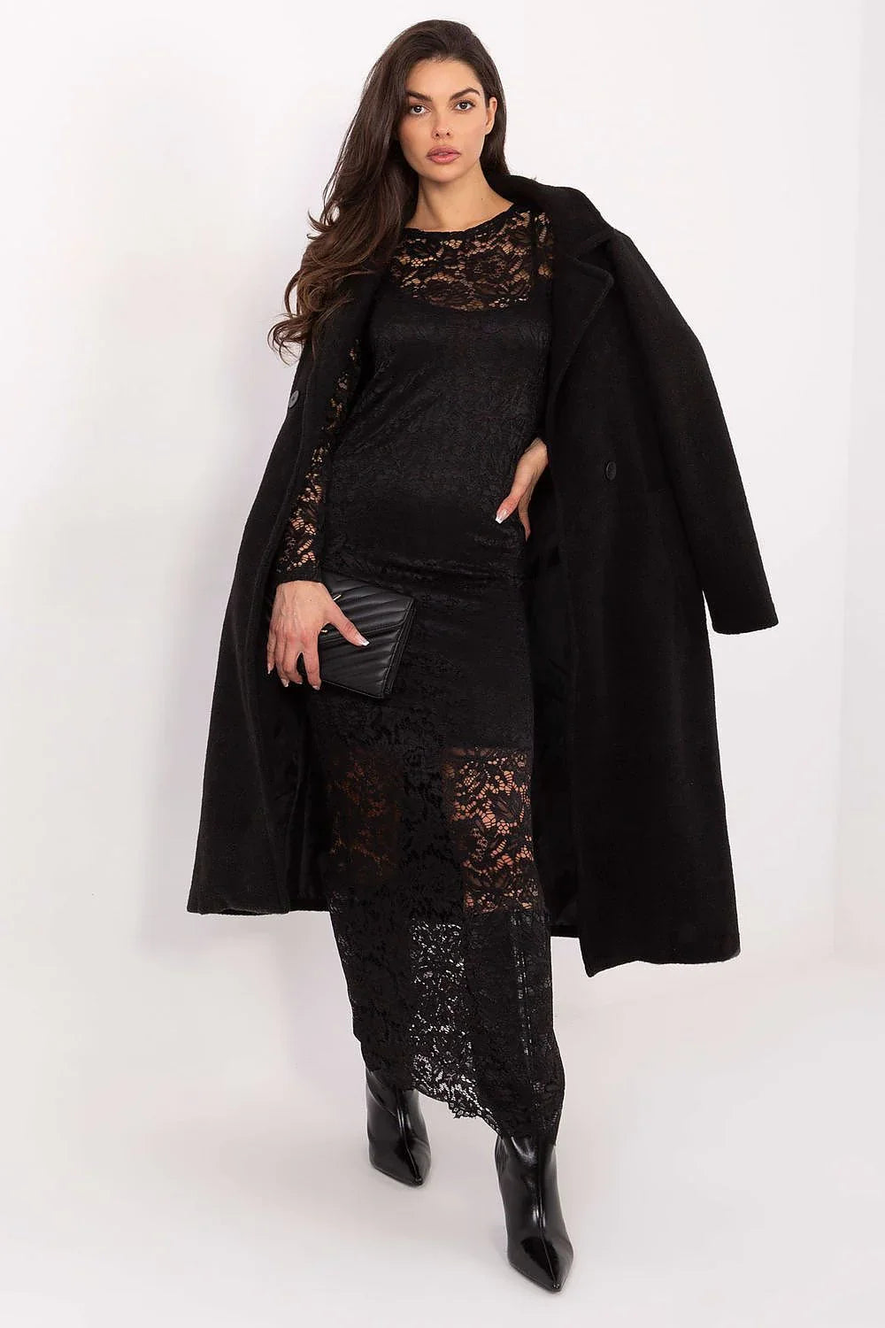 Long Sleeve Lace Maxi Dress Elegant Style-Long Dress-GUOCALI