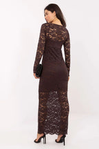 Long Sleeve Lace Maxi Dress Elegant Style-Long Dress-GUOCALI