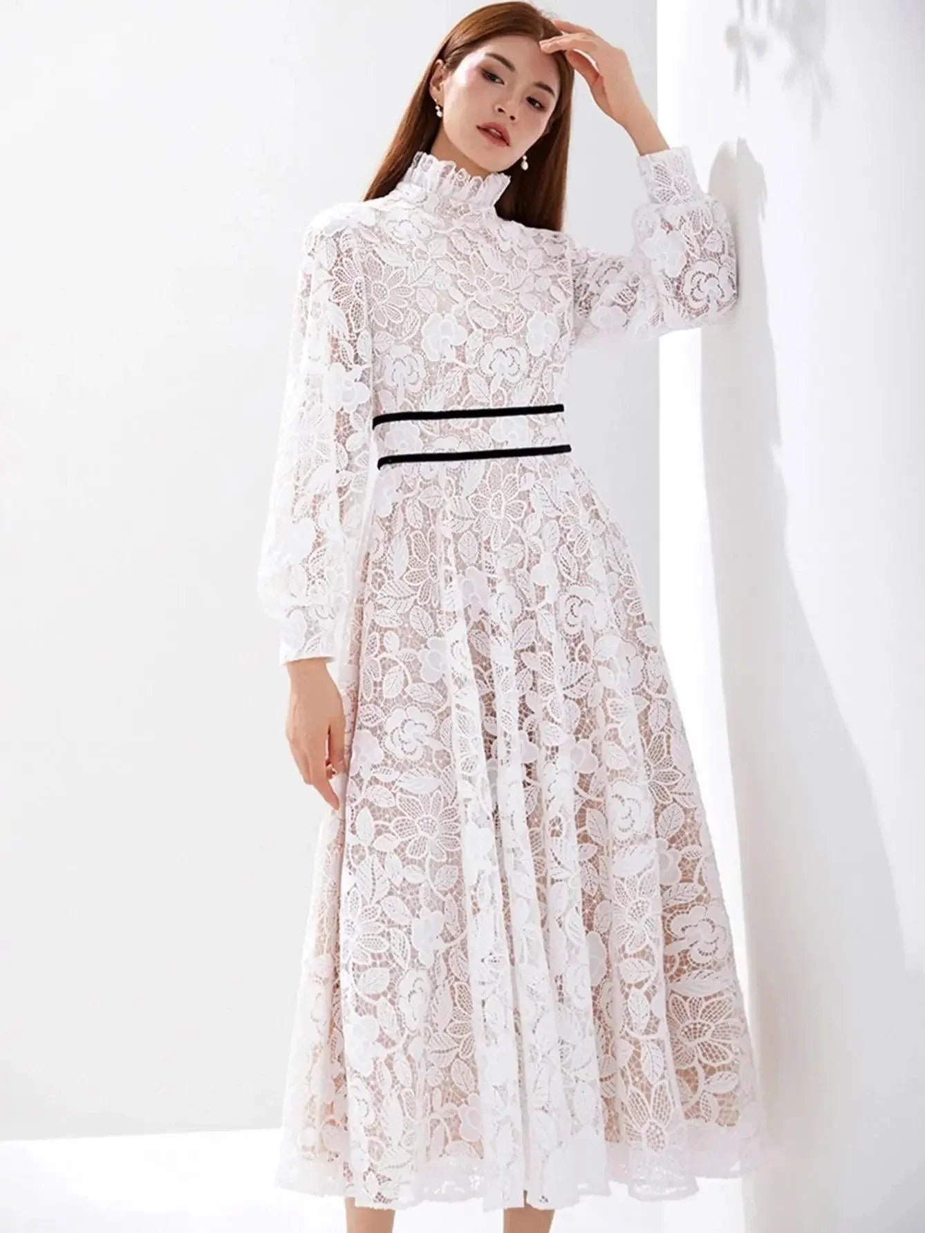 Luxury Embroidered Long Maxi Evening Dress -Guocali