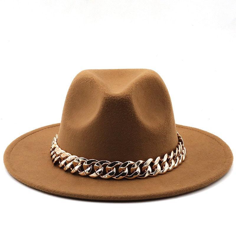 Luxury Fedora Hat With Chain - Fedora Hat - Guocali