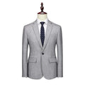 Men Blazer - 1-Button Style Blazer - Grey -Guocali