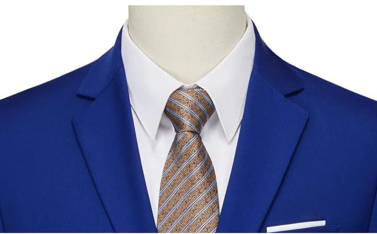 Men Blazer - 1-Button Style Blue Blazer -Guocali