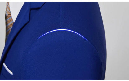 Men Blazer - 1-Button Style Blue Blazer -Guocali