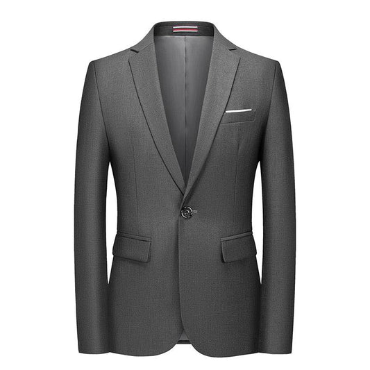 Men Blazer - 1-Button Style Grey Formal Blazer - Men Blazer - Guocali