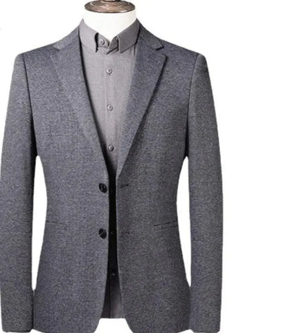 Men Blazer - Grey Slim Fit Blazer -Guocali
