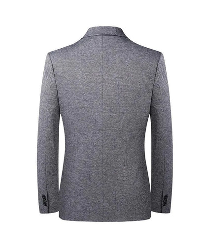 Men Blazer - Grey Slim Fit Blazer -Guocali
