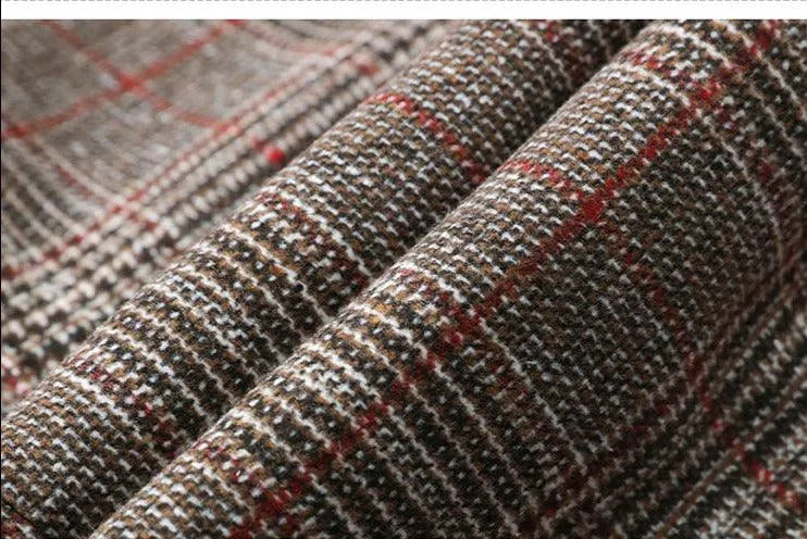 Men Blazer - Plaid Formal Blazer -Guocali