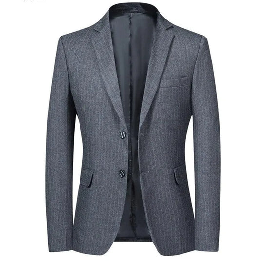 Men Blazer - Striped Formal Blazer -Guocali