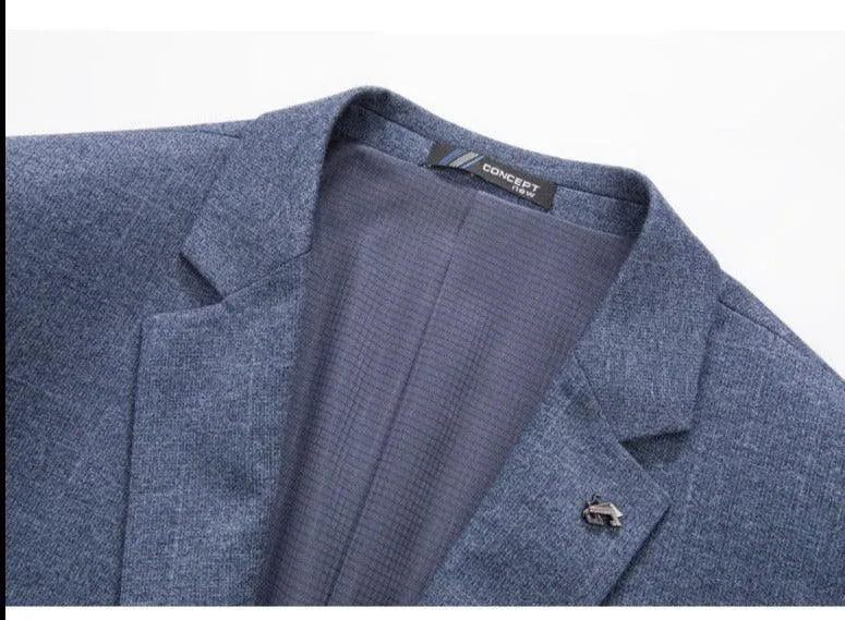 Men Blazer - Striped Formal Blazer -Guocali