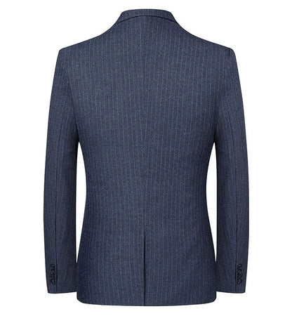Men Blazer - Striped Formal Blazer -Guocali