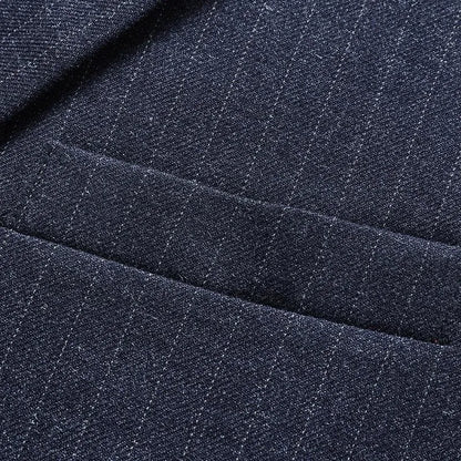 Men Blazer - Striped Formal Blazer -Guocali