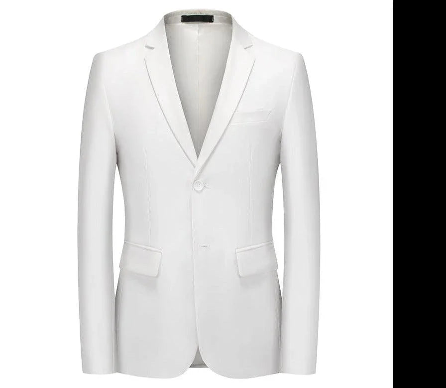 Men Blazer - White 1-Button Style Formal Blazer -Guocali