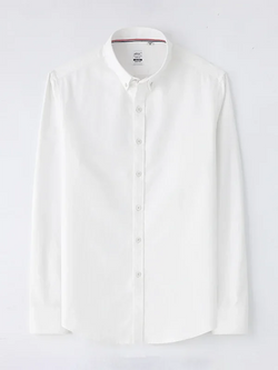 Men Button-Down Cotton Long Sleeves Casual Oxford Shirt – Breathable - Guocali