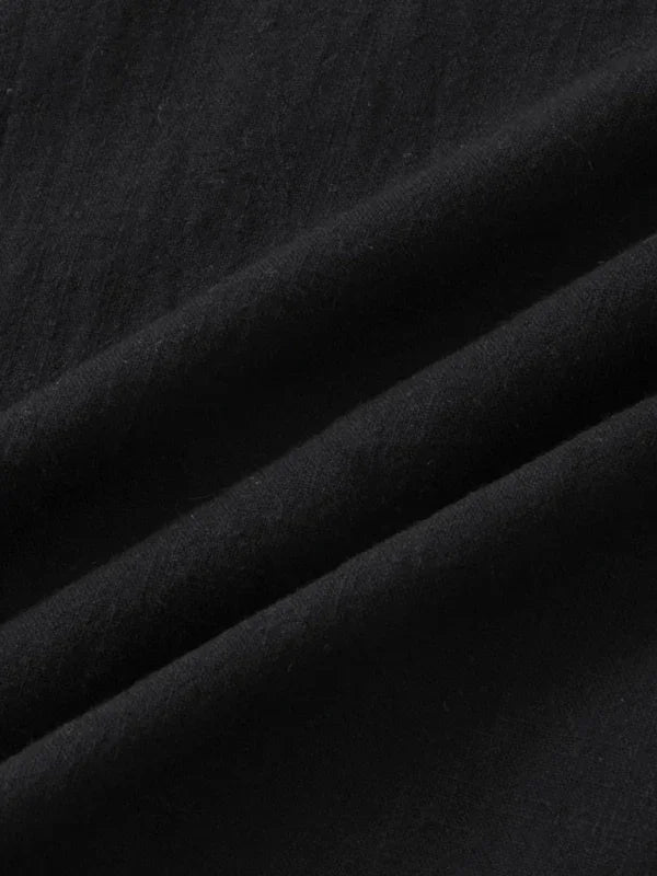 Men Casual Cotton Mandarin Collar Shirt – Breathable - Blue -Guocali