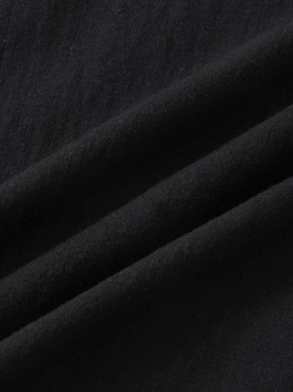 Men Casual Cotton Mandarin Collar Shirt – Breathable - Blue -Guocali