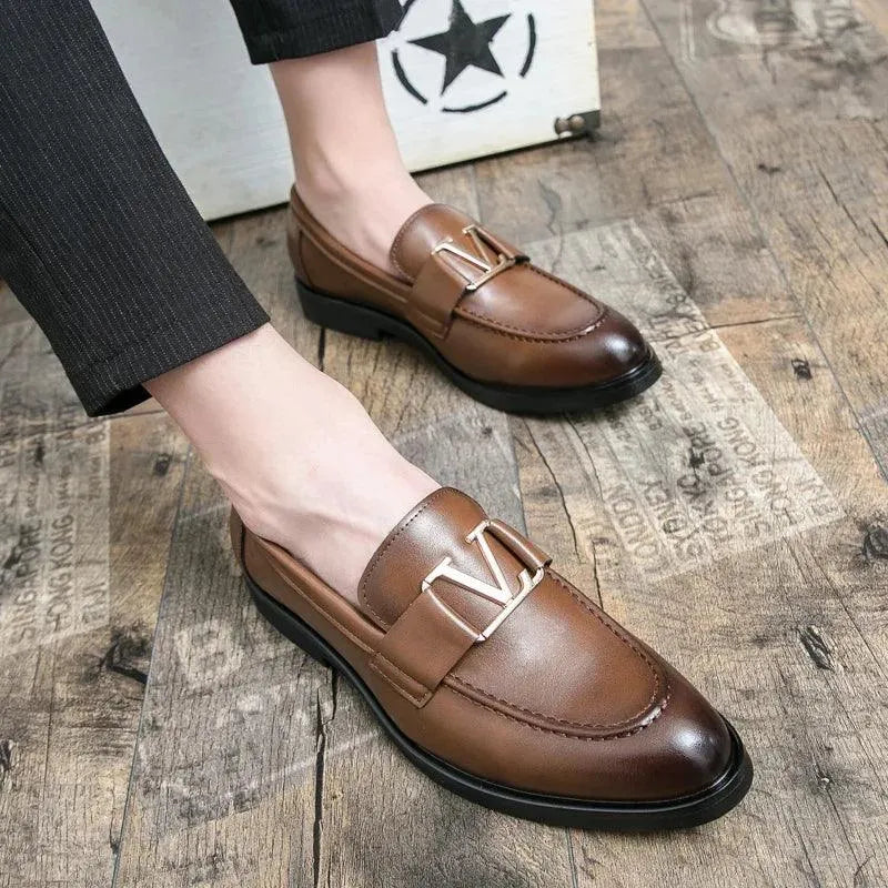 Men Casual Dress Horse Bit Loafers - Slip-On Spring-Autumn Shoes