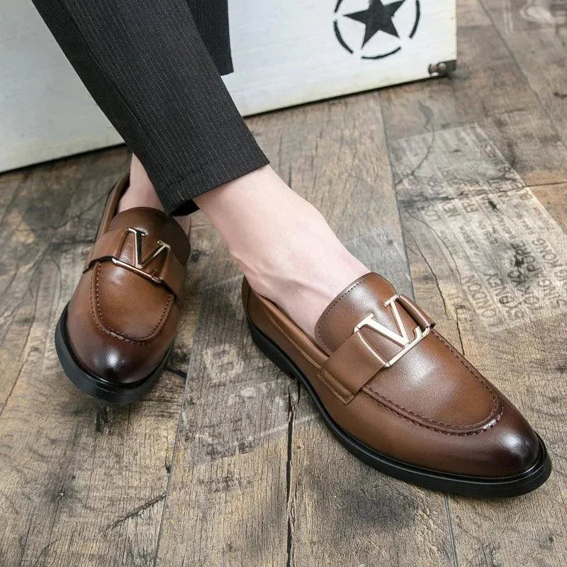 Men Casual Dress Horse Bit Loafers - Slip-On Spring-Autumn Shoes