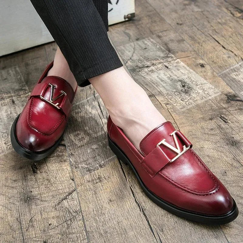 Men Casual Dress Horse Bit Loafers - Slip-On Spring-Autumn Shoes