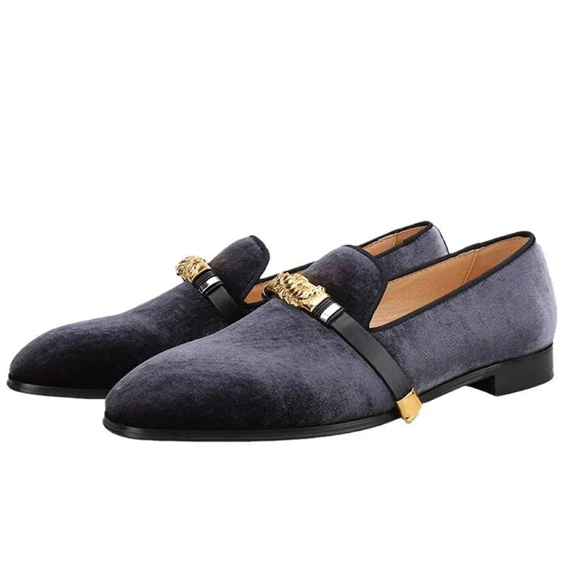 Men Casual Horse Bit Dress Loafers - Slip-On Formal Dress Shoes