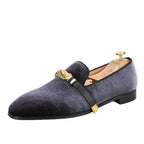 Men Casual Horse Bit Dress Loafers - Slip-On Formal Dress Shoes