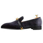 Men Casual Horse Bit Dress Loafers - Slip-On Formal Dress Shoes