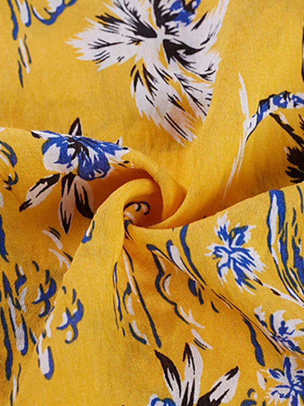 Men Casual Short Sleeves Hawaiian Shirt – Lightweight - Blue, White -Guocali