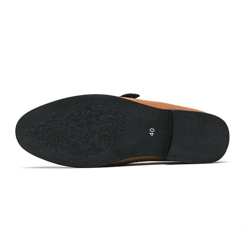 Men Casual Slipper Dress Loafers - Slip-On, Buckles Formal Dress Shoes