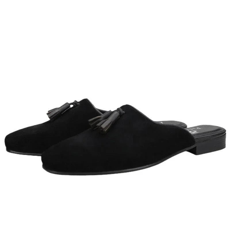 Men Casual Tassel Slipper Dress Loafers - Slip-On Slipper Loafers