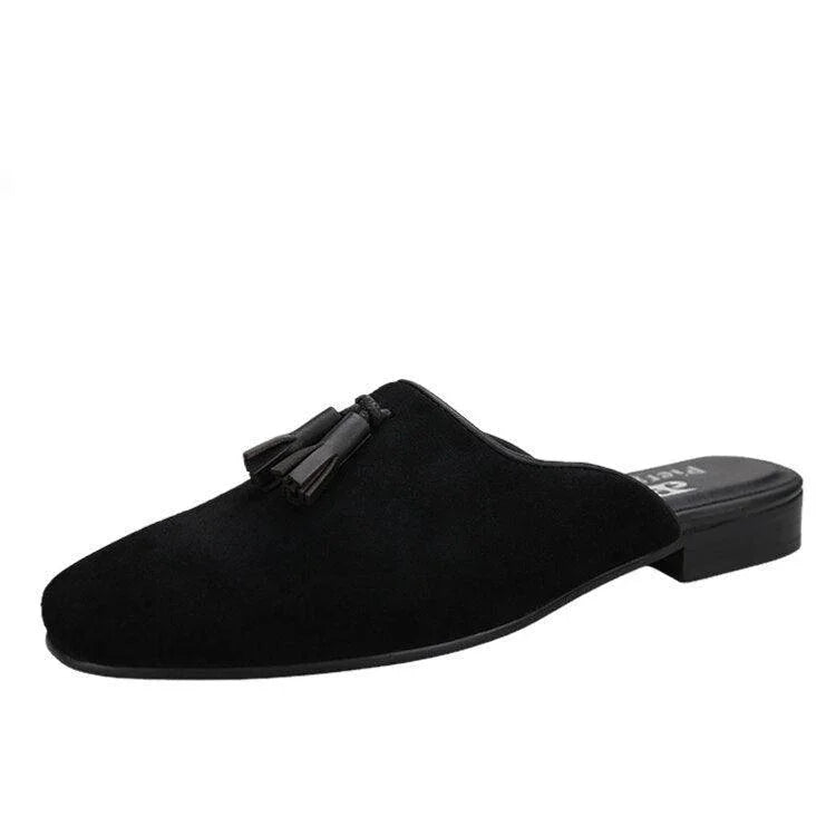 Men Casual Tassel Slipper Dress Loafers - Slip-On Slipper Loafers