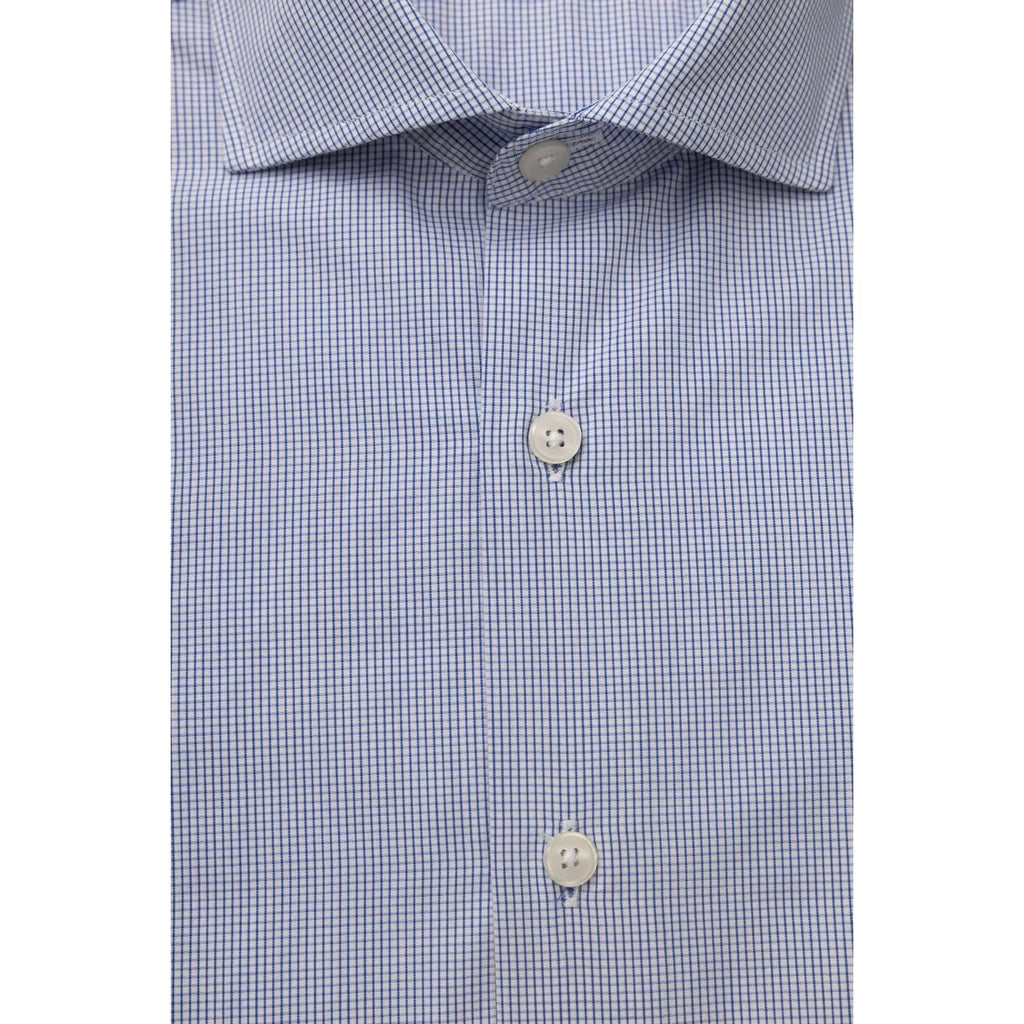 Men Cotton Long Sleeves Dress Shirt – Breathable - Blue, White -Guocali