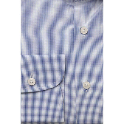 Men Cotton Long Sleeves Dress Shirt – Breathable - Blue, White -Guocali