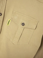 Men Cotton Long Sleeves Regular Fit Casual Shirt – Slight Elasticity - Green -Guocali