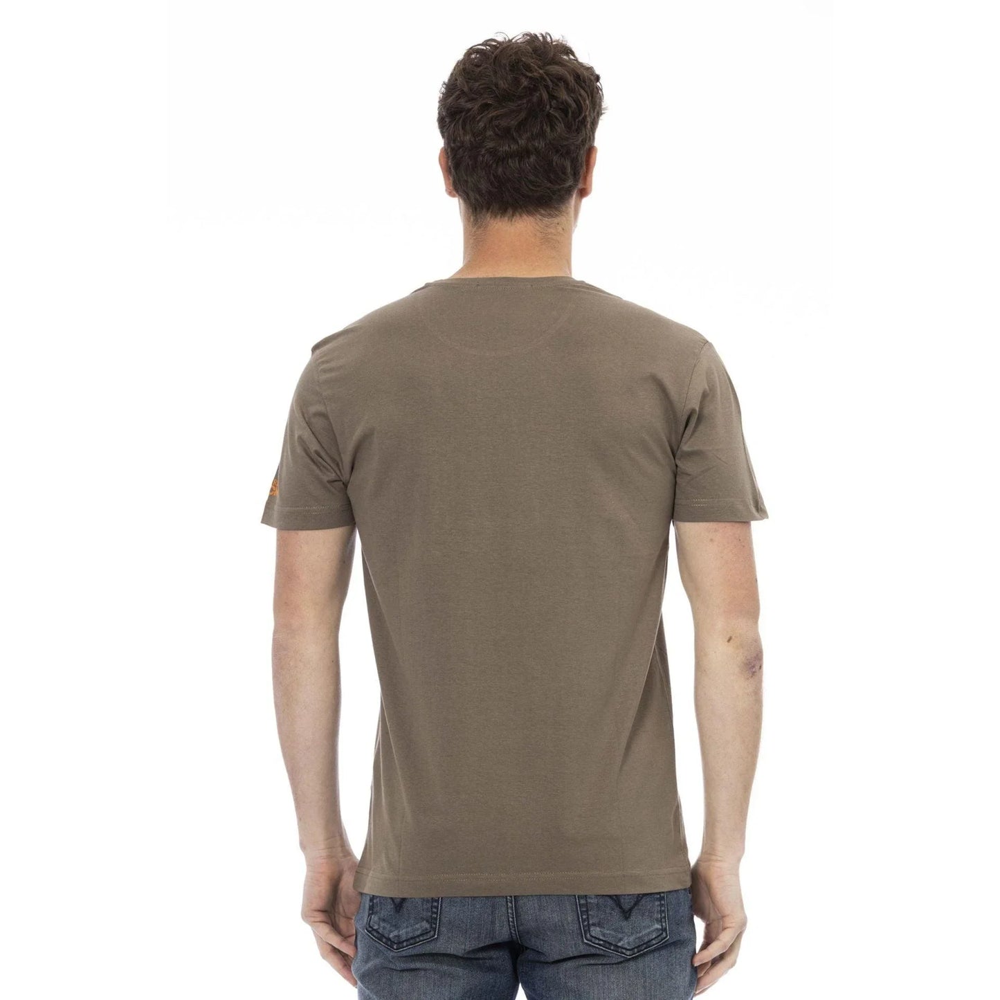 Men Crew-Neck Short-Sleeves T-Shirt – Breathable - Brown, Multicolor -Guocali