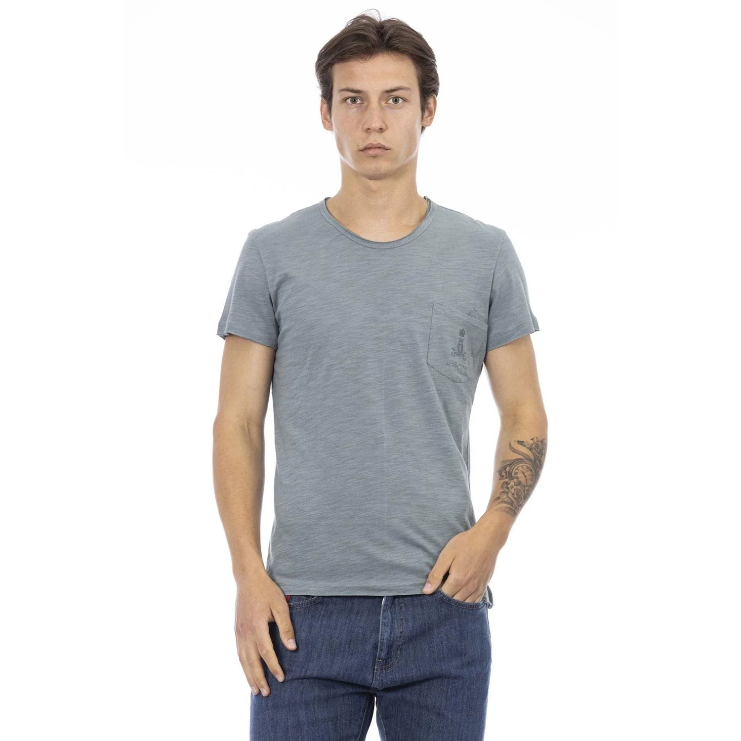 Men Crew-Neck Short-Sleeves T-Shirt – Breathable - Gray -Guocali