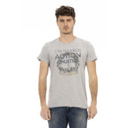 Men Crew-Neck Short-Sleeves T-Shirt – Breathable - Gray -Guocali