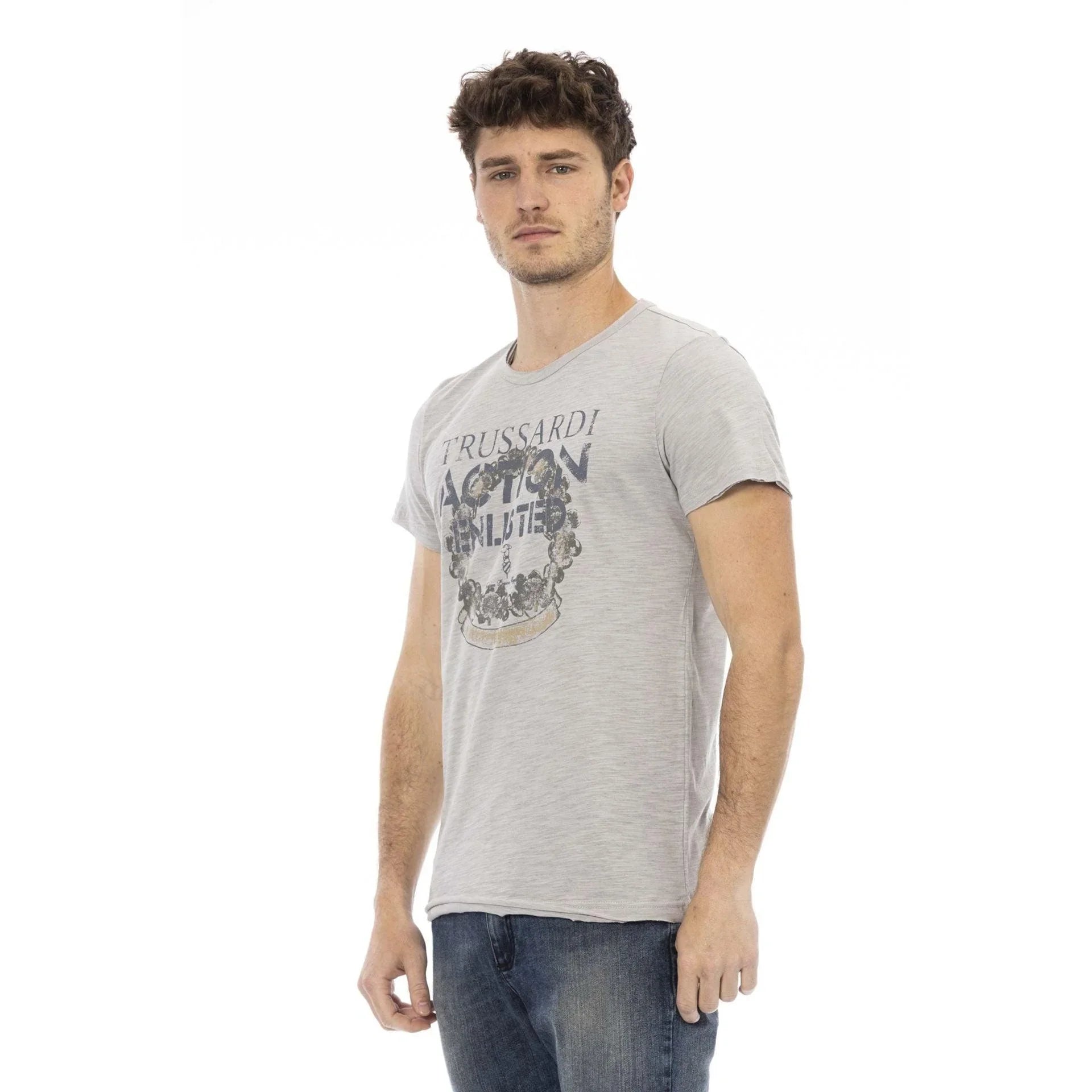 Men Crew-Neck Short-Sleeves T-Shirt – Breathable - Gray -Guocali