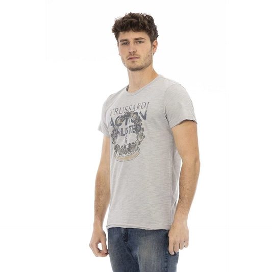 Men Crew-Neck Short-Sleeves T-Shirt – Breathable - Gray -Guocali