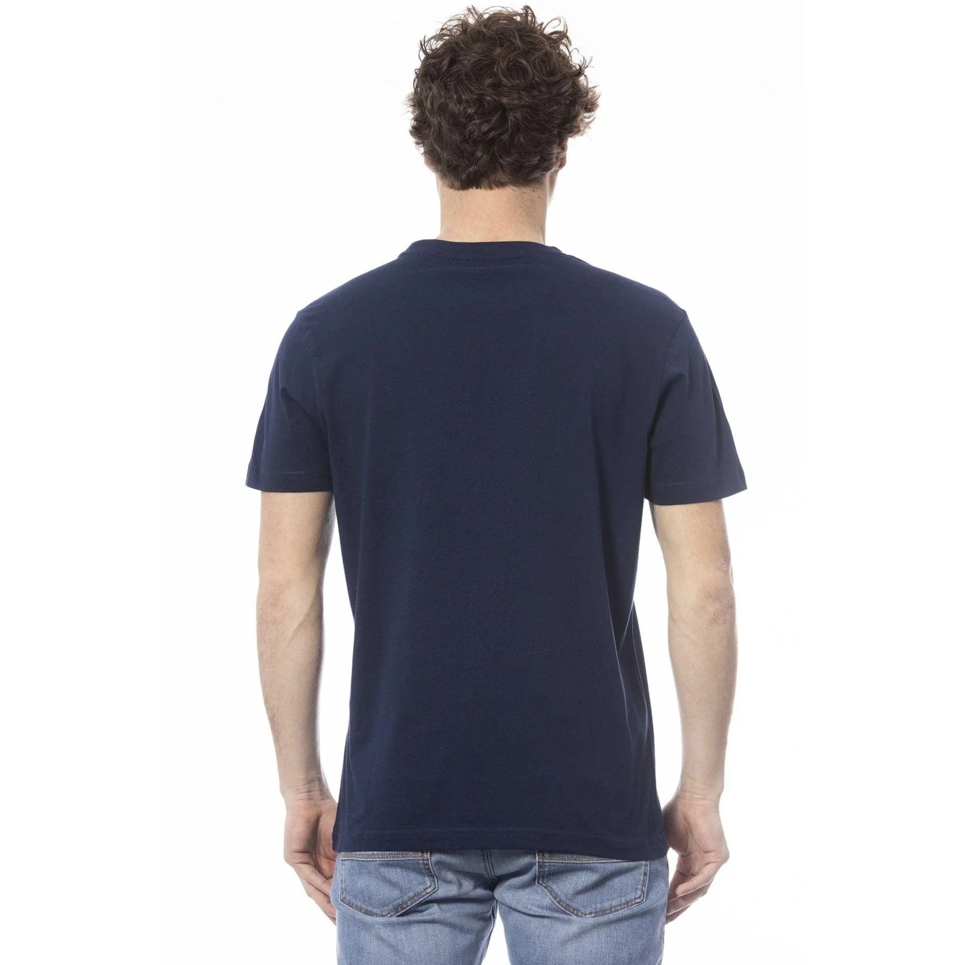 Men Crew-Neck Short-Sleeves T-Shirt – Breathable - Navy -Guocali