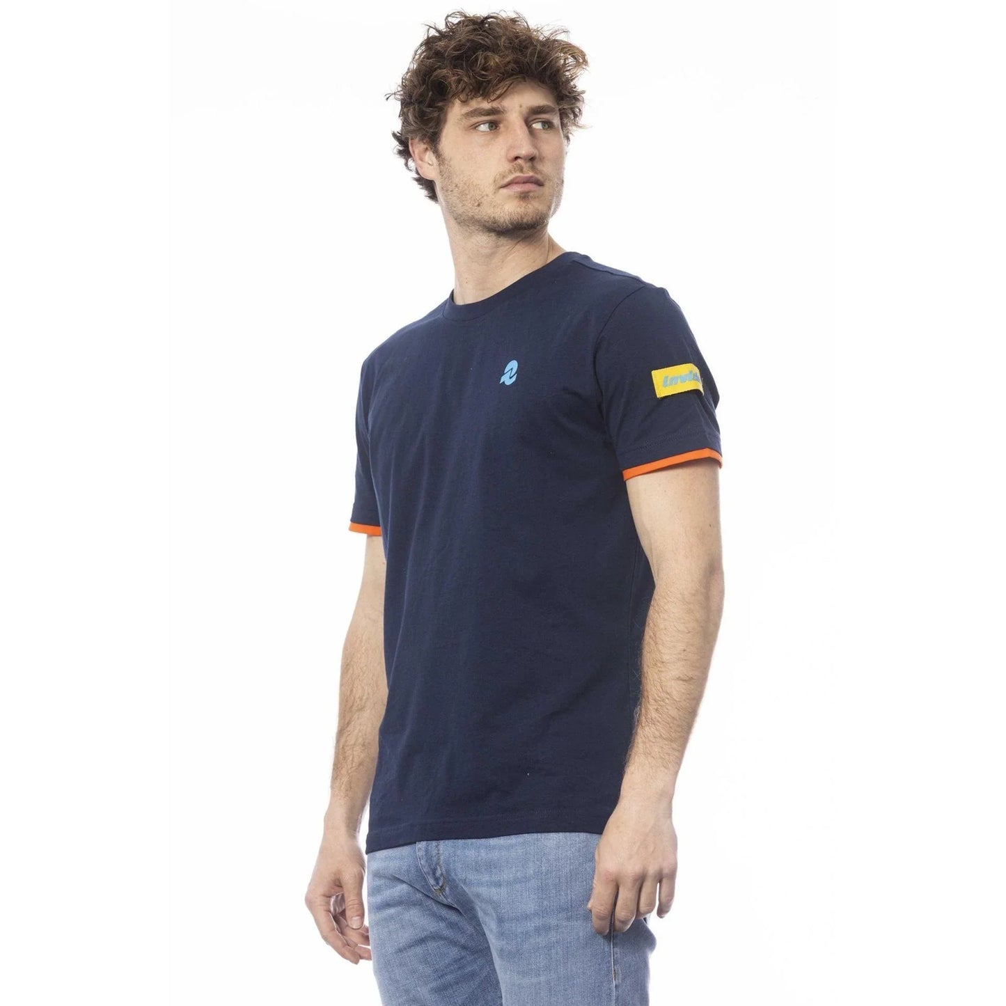 Men Crew-Neck Short-Sleeves T-Shirt – Breathable - Navy, Blue, Orange -Guocali