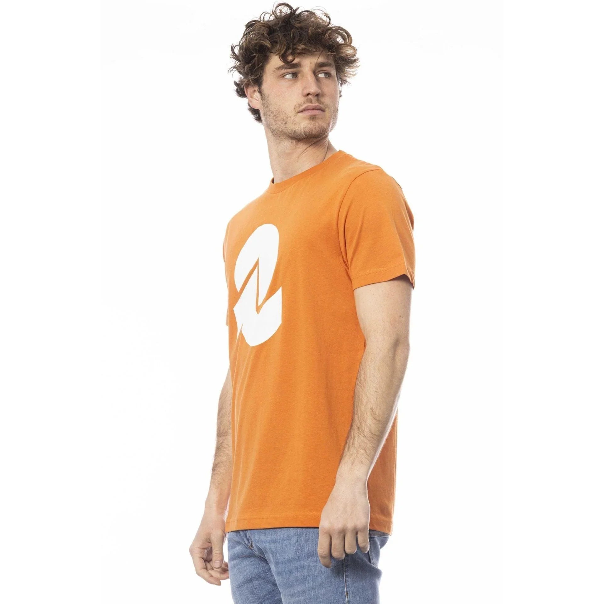 Men Crew-Neck Short-Sleeves T-Shirt – Breathable - Orange -Guocali