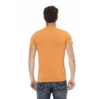 Men Crew-Neck Short-Sleeves T-Shirt – Breathable - Orange -Guocali