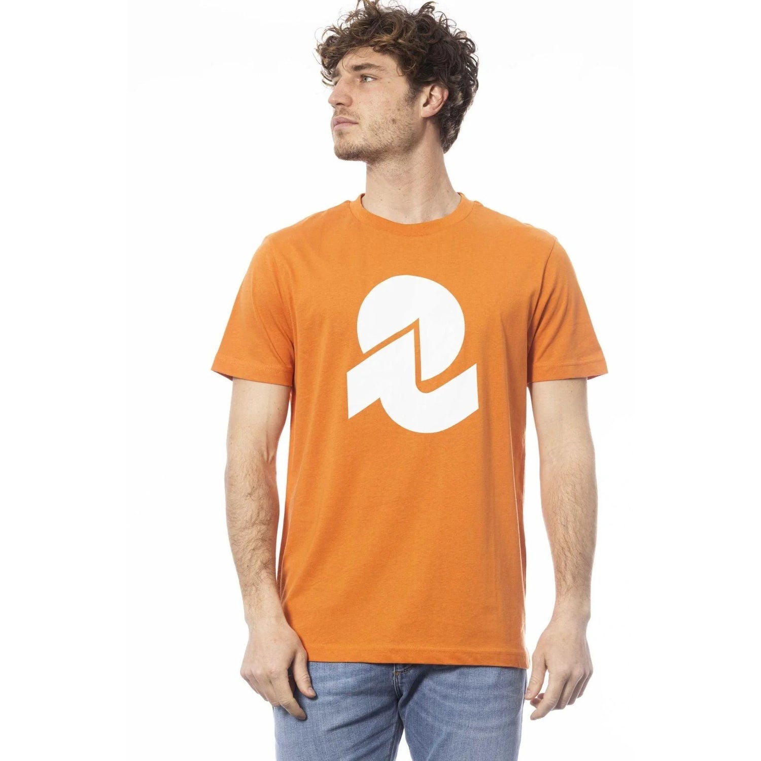 Men Crew-Neck Short-Sleeves T-Shirt – Breathable - Orange -Guocali