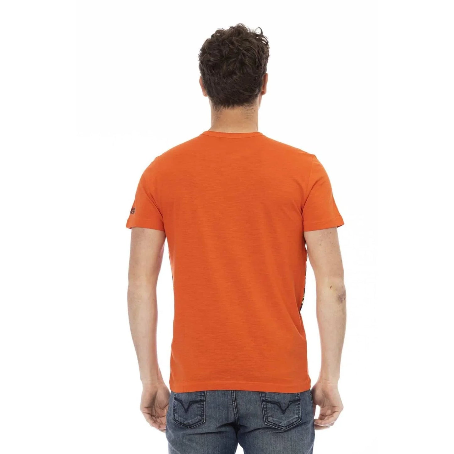 Men Crew-Neck Short-Sleeves T-Shirt – Breathable - Orange -Guocali